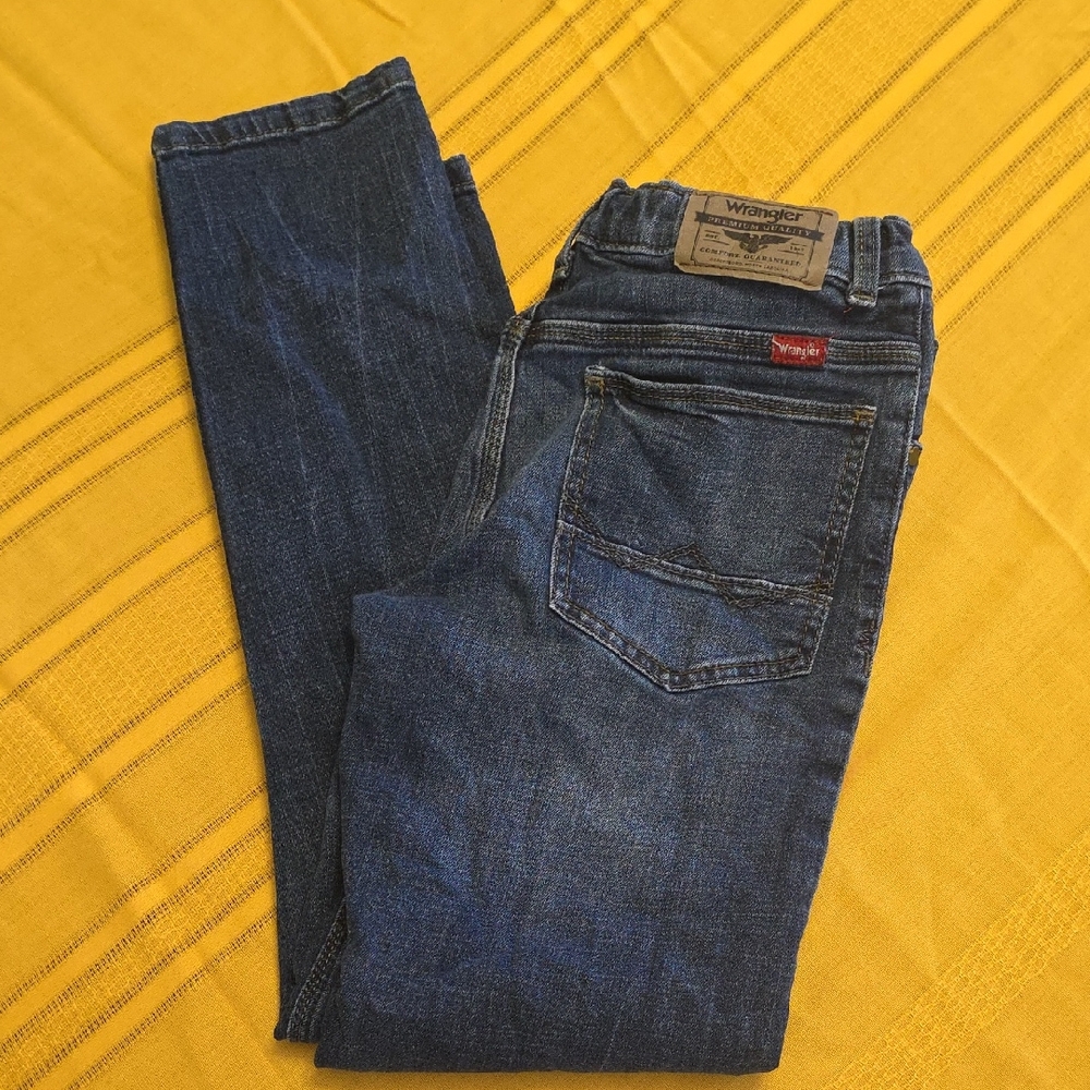 Wrangler Boys Dark Blue Slim Straight Jeans
